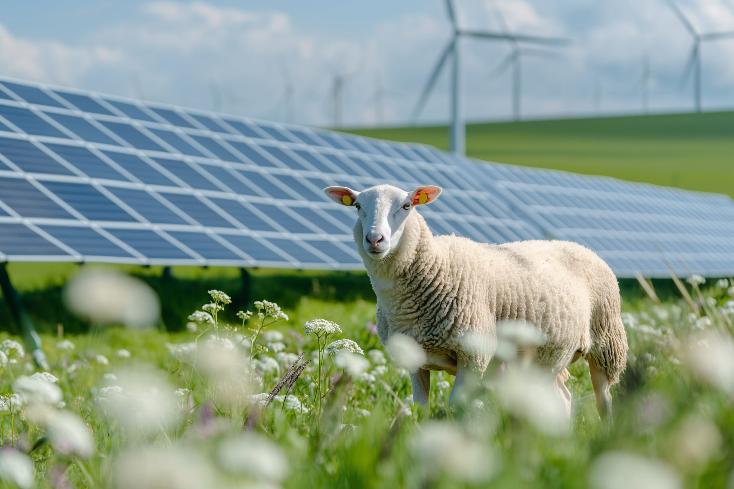 projets agrivoltaïques et photovoltaïques mouton